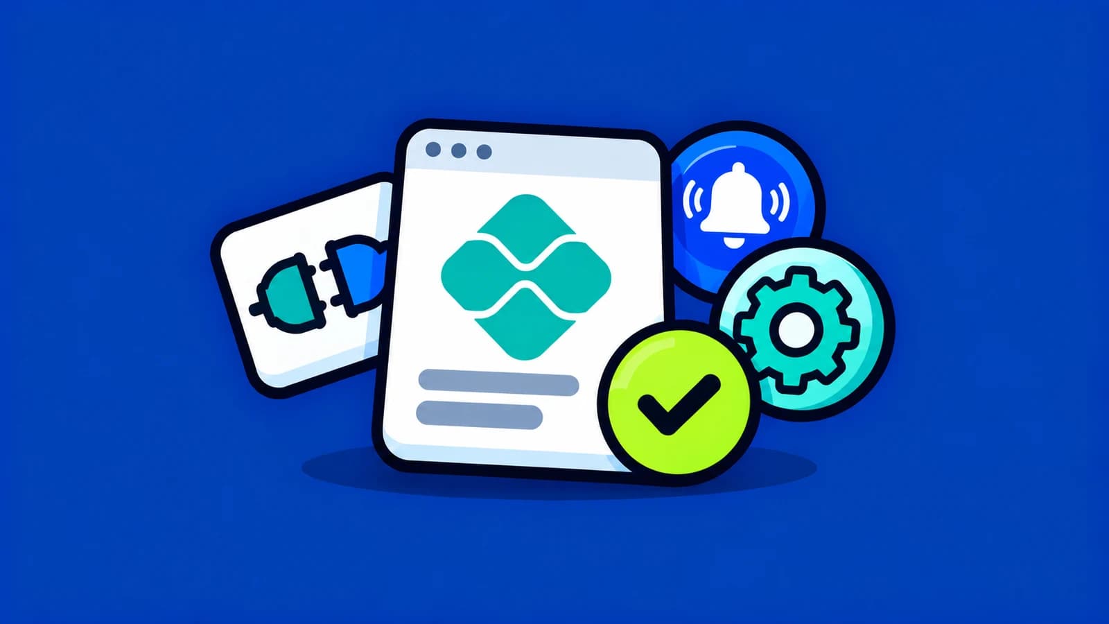 Ilustração editorial com Pix, integração, webhook, automação e confirmação de pagamento.